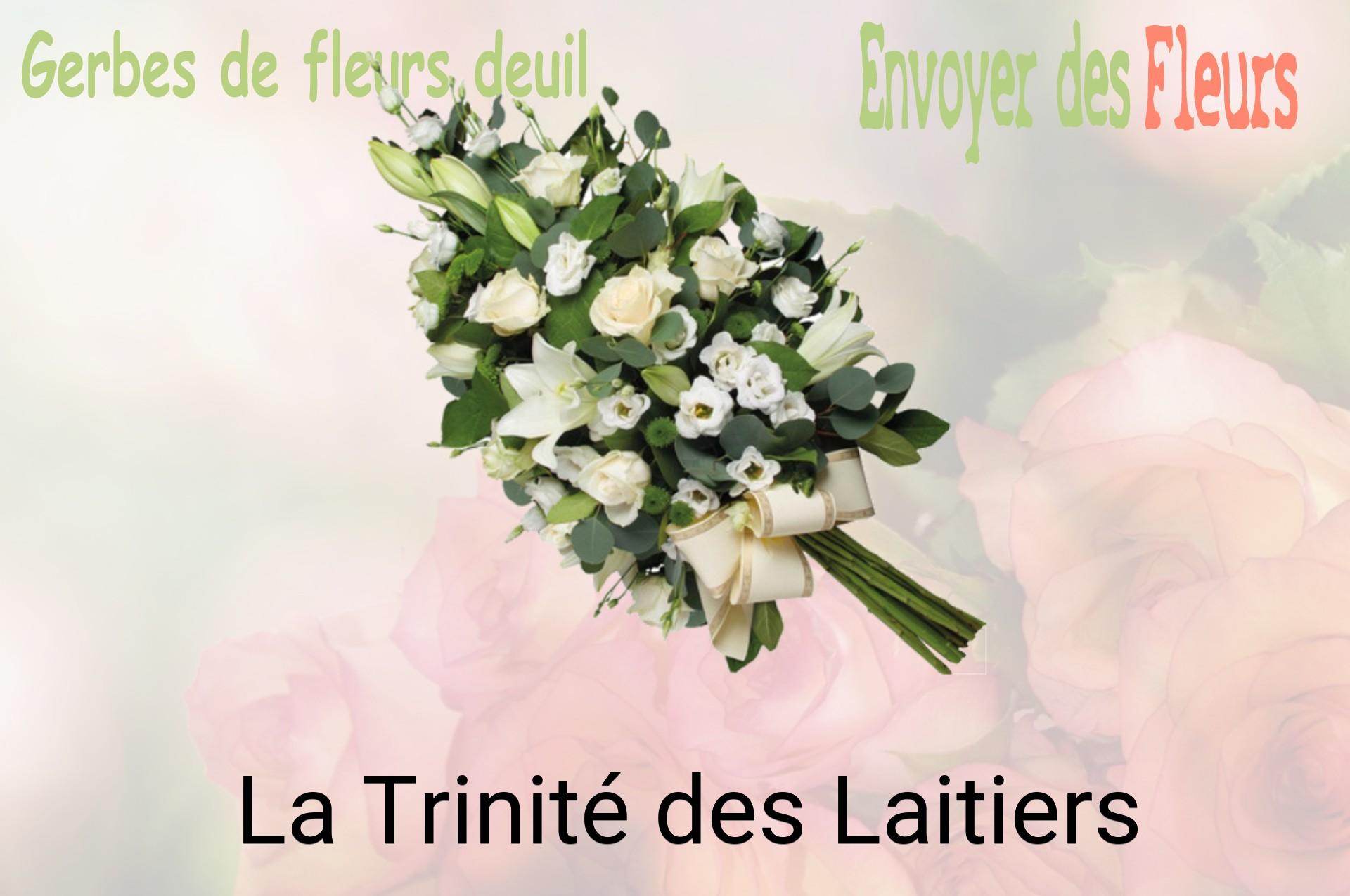 Gerbe de fleurs de deuil livrée à La Trinité-des-Laitiers